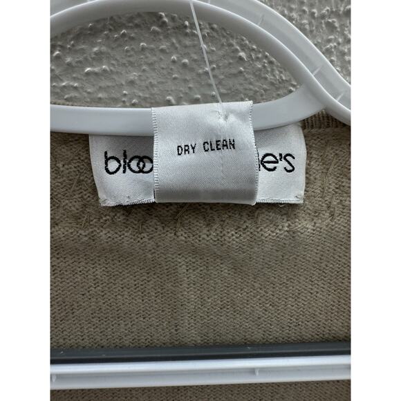 Bloomingdales Womens Cardigan Size Medium Champagne Cashmere Embellished NWT - Picture 5 of 12